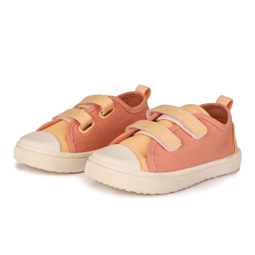 Scarpe barefoot in tela con velcro, Tangerine