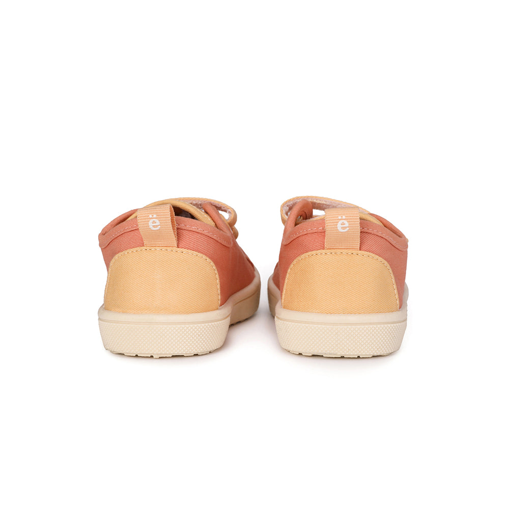 Scarpe barefoot in tela con velcro, Tangerine