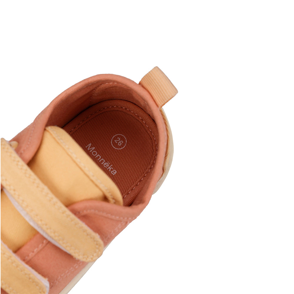 Scarpe barefoot in tela con velcro, Tangerine