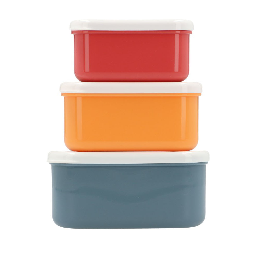 Set di tre scatole per alimenti, City cars