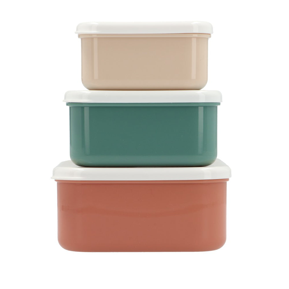 Set di tre scatole per alimenti, Geometric nature