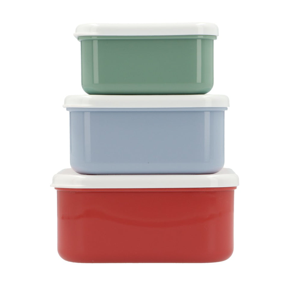 Set di tre scatole per alimenti, Little Red
