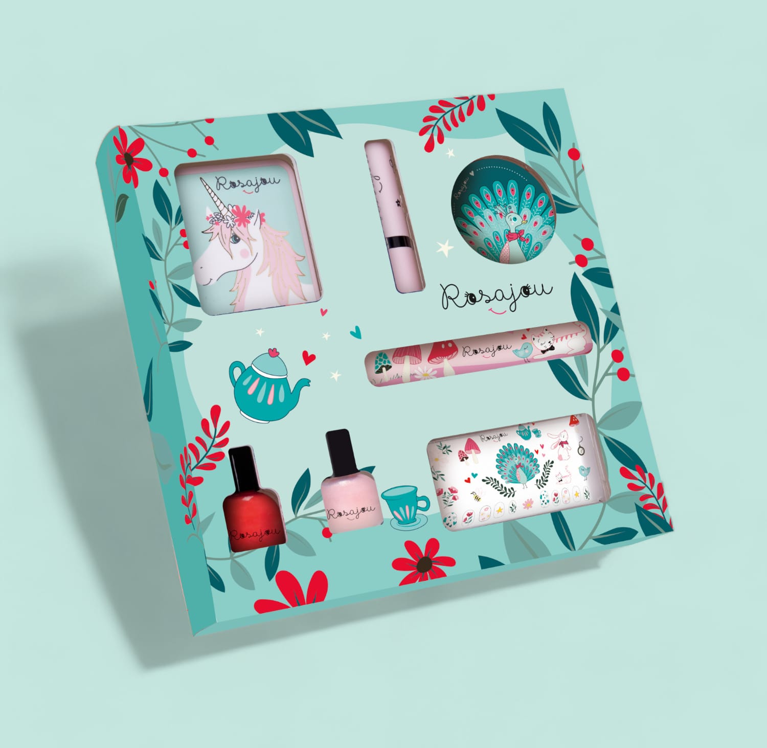 Set trucco con blush per bambini, Alice