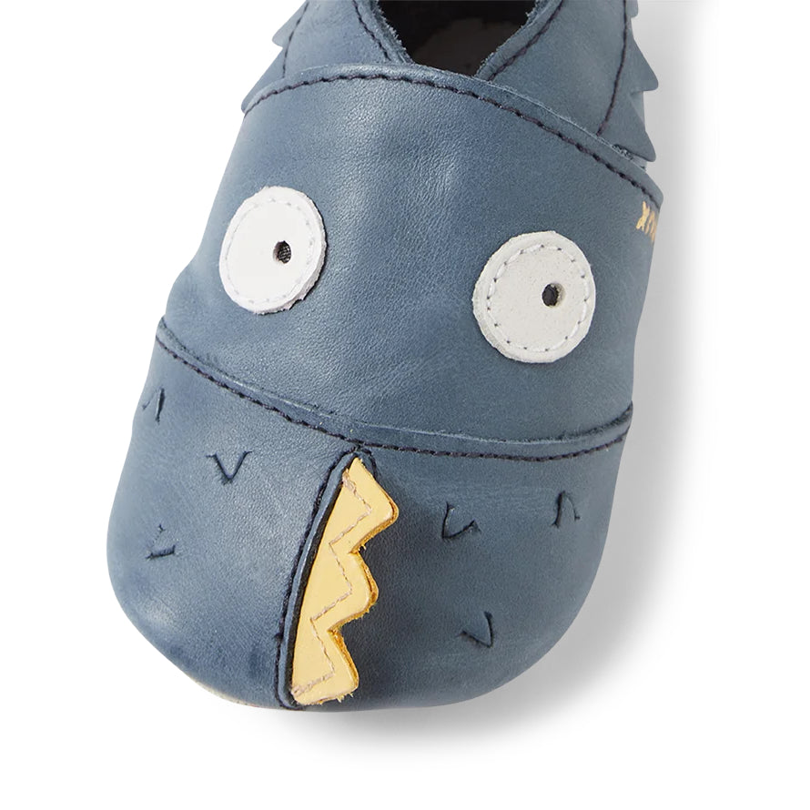 Soft leather slippers, Gruff navy