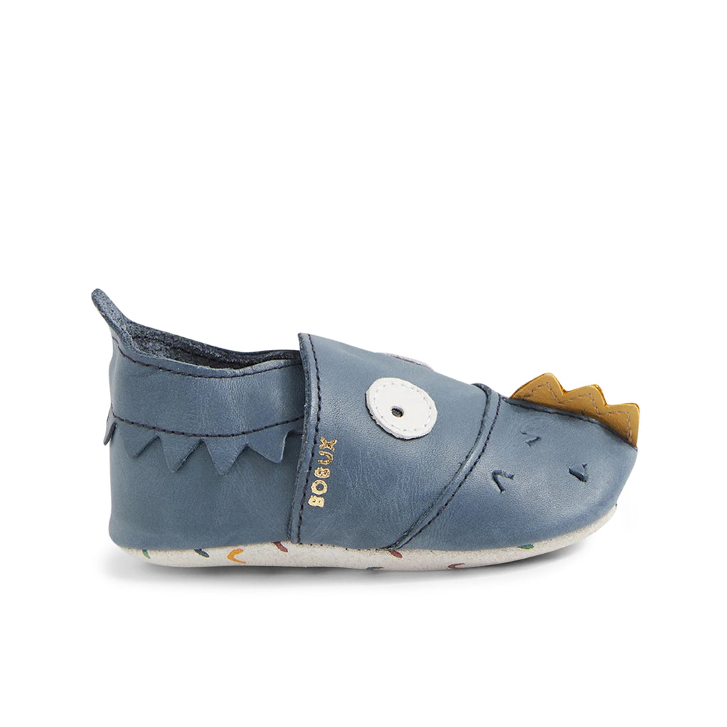 Soft leather slippers, Gruff navy