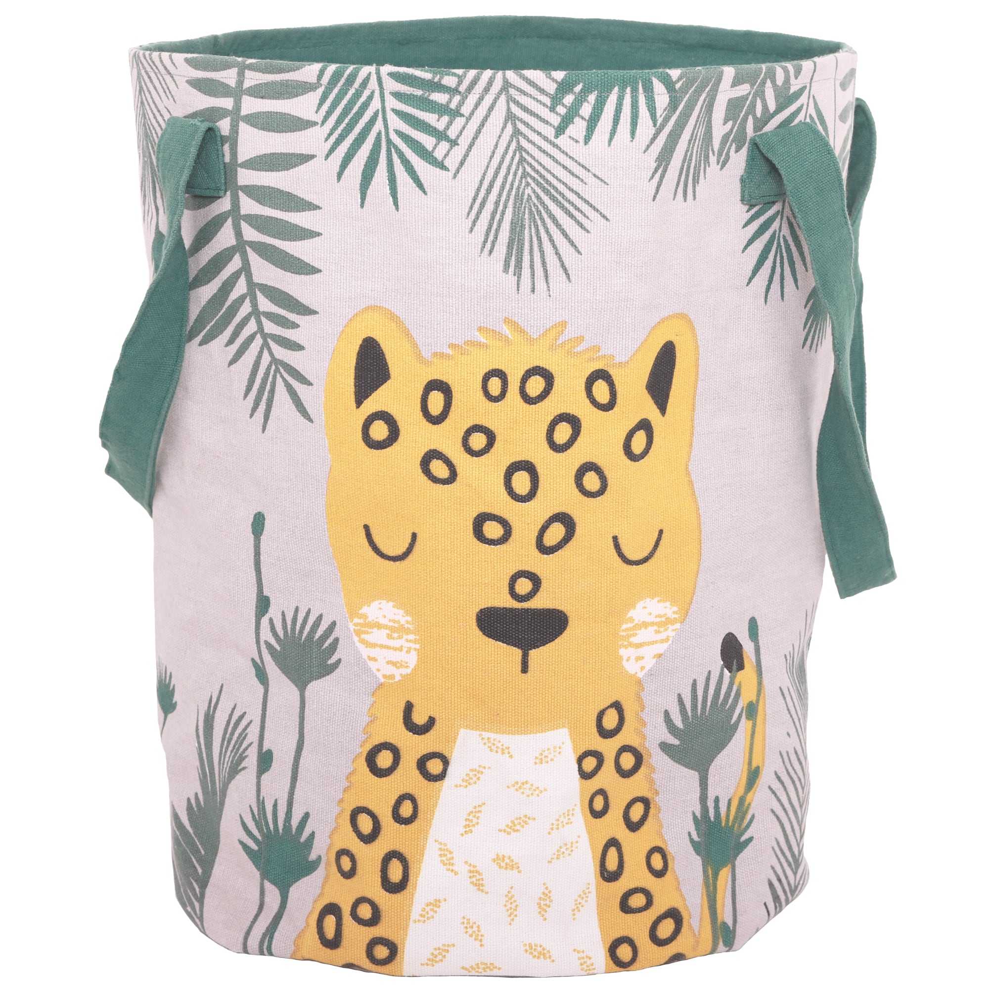 Portagiochi grande in cotone - Leopardo