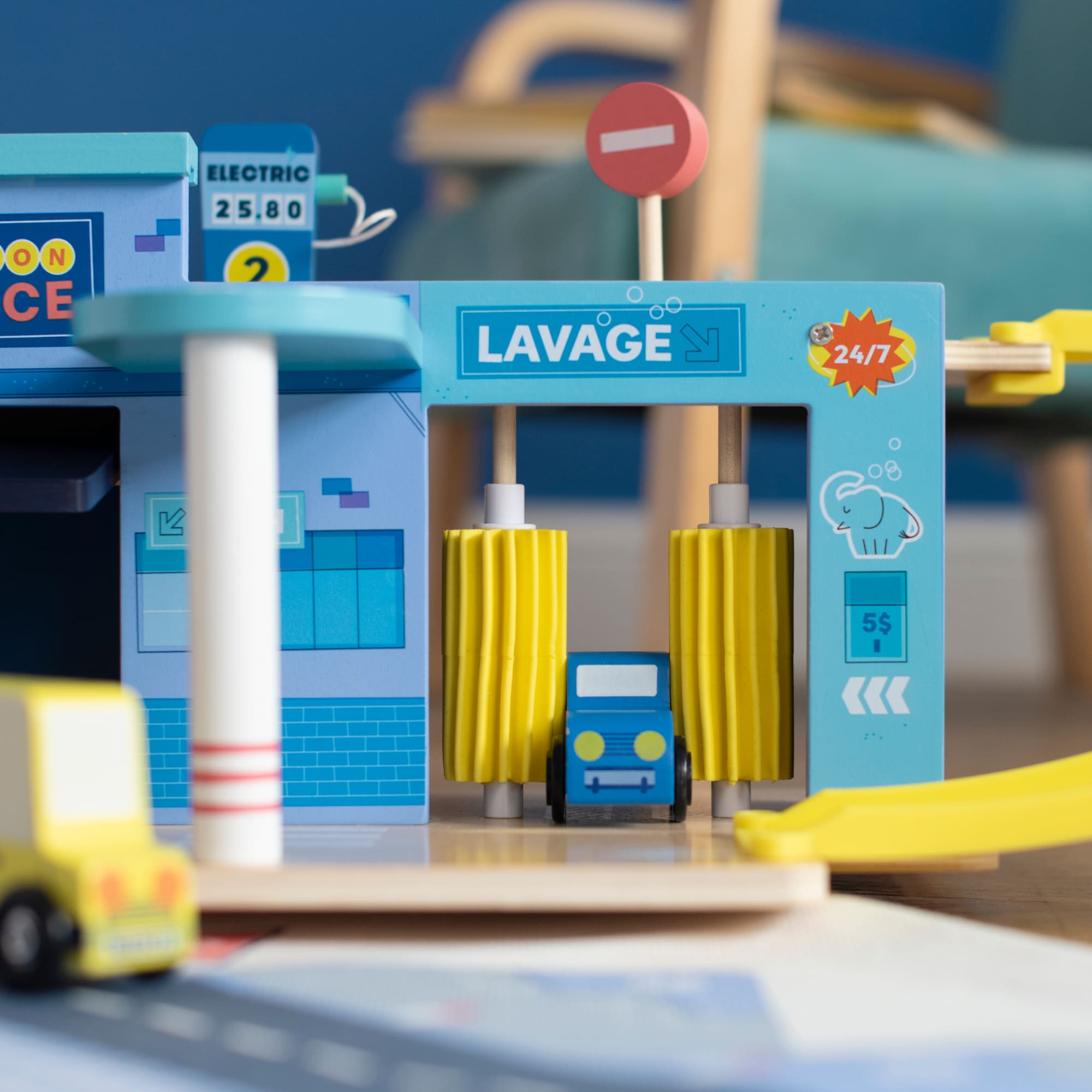 Wooden gas station