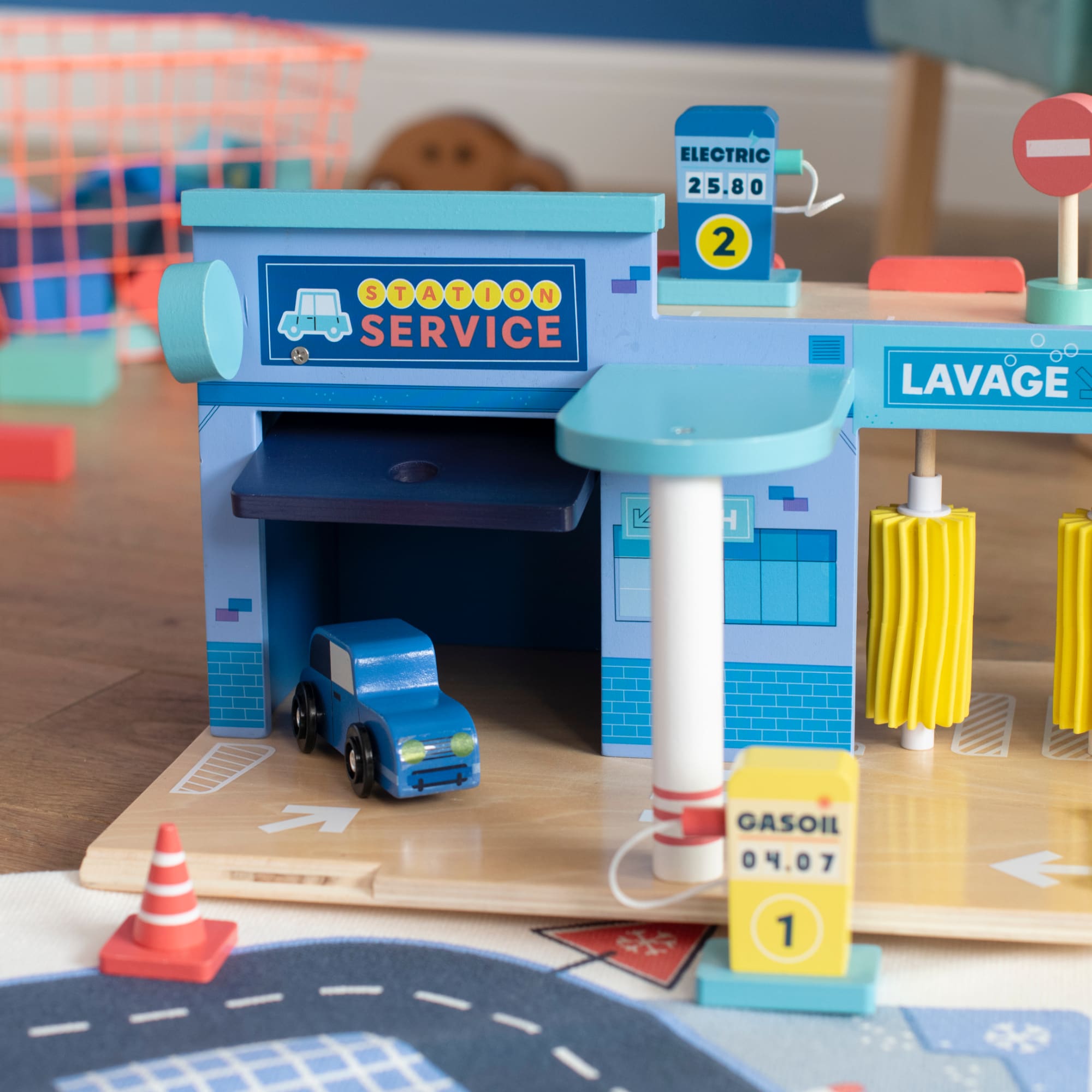 Wooden gas station