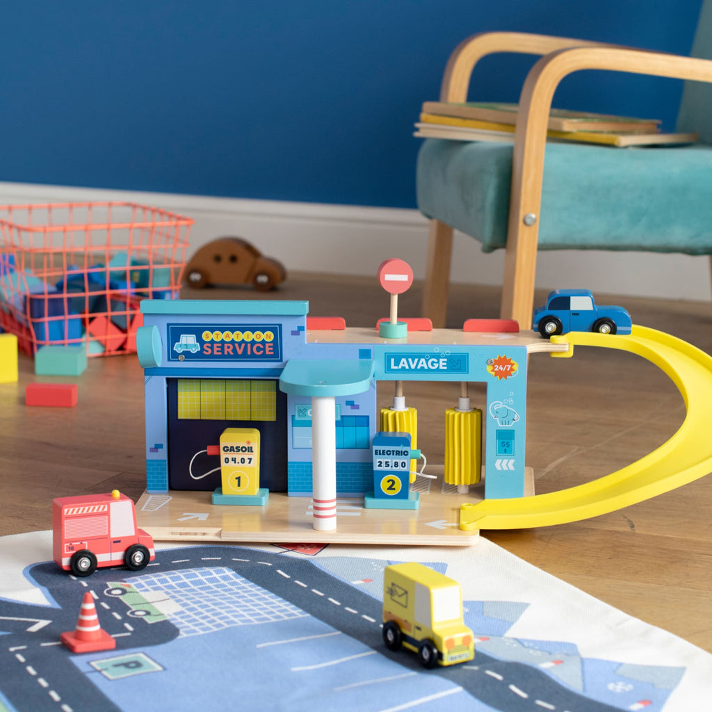 Wooden gas station