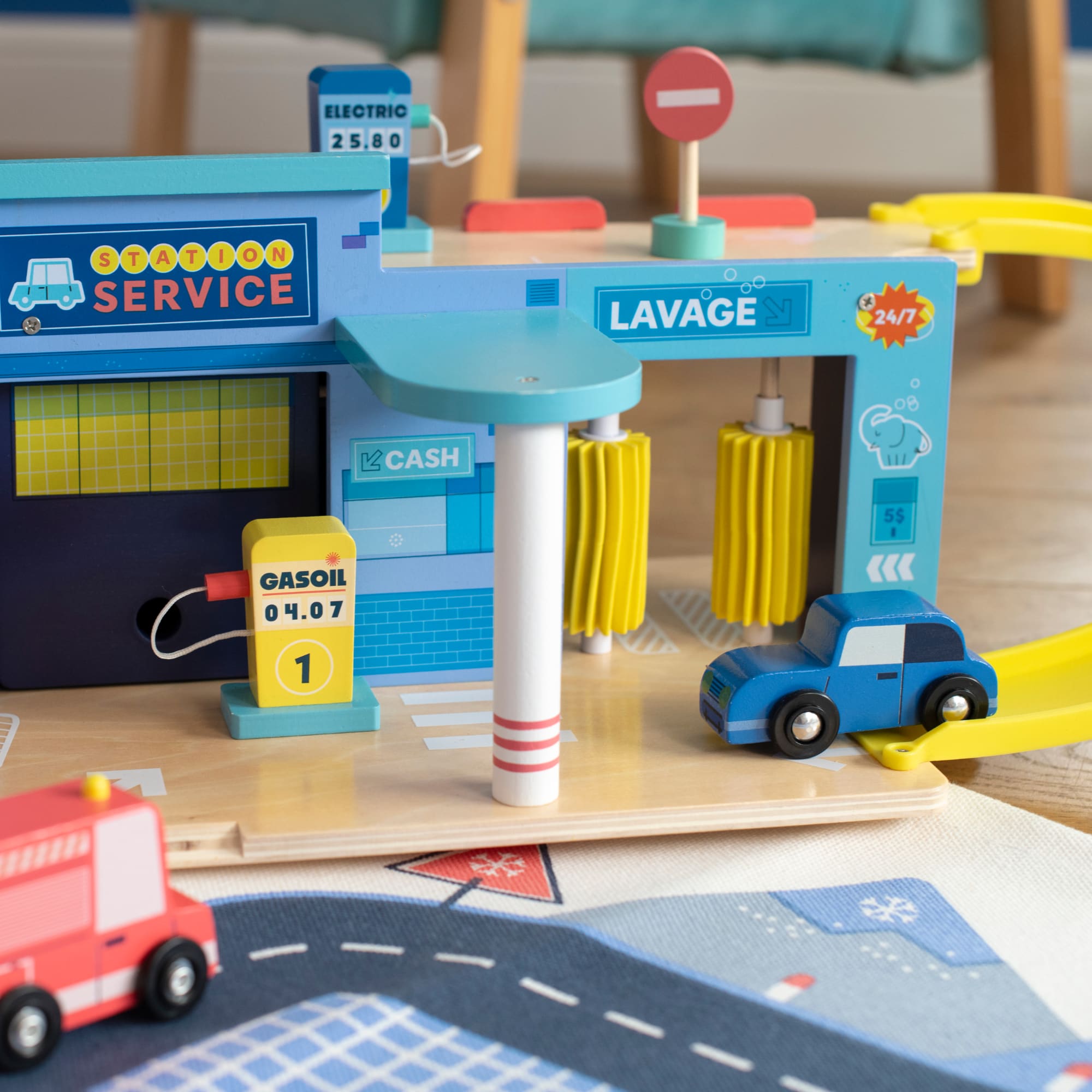 Wooden gas station