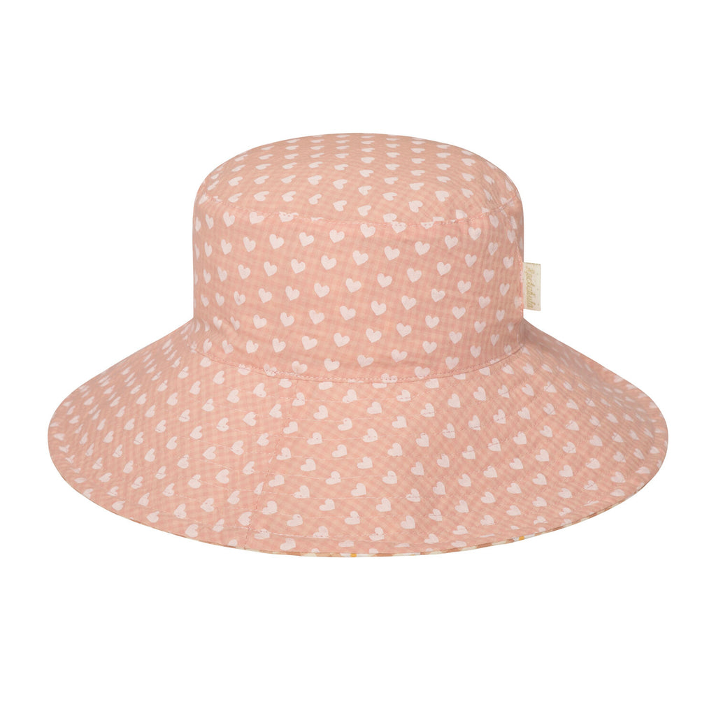 Cappello da sole reversibile, Margherite quadretti (3-6 anni)