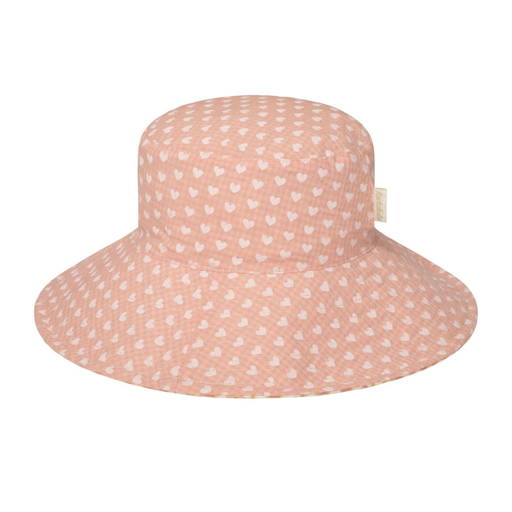 Cappello da sole reversibile, Margherite quadretti (3-6 anni)