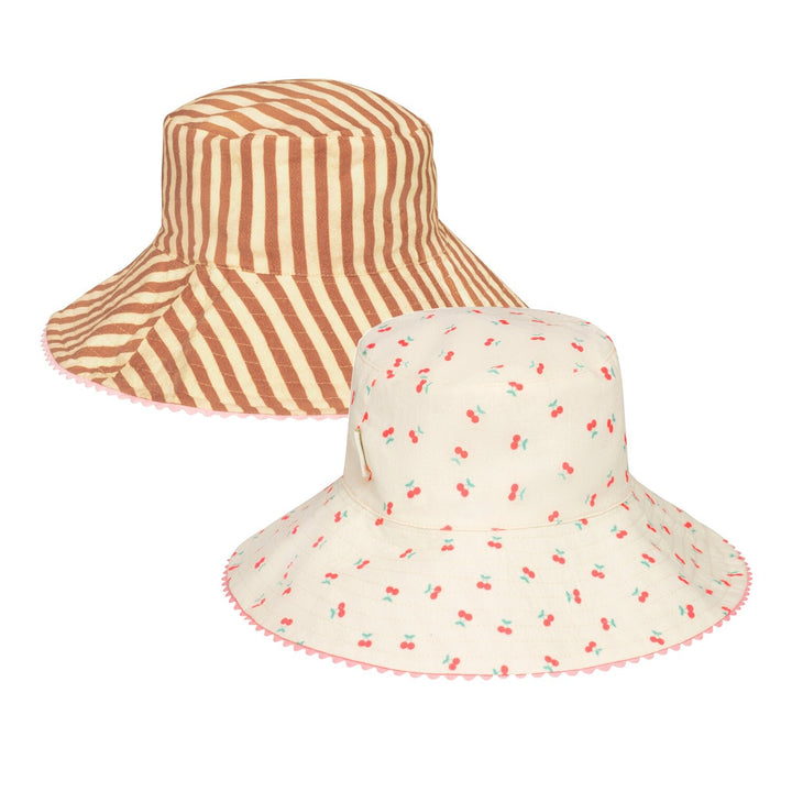 Cappello da sole reversibile, Ciliegie (3-6 anni)