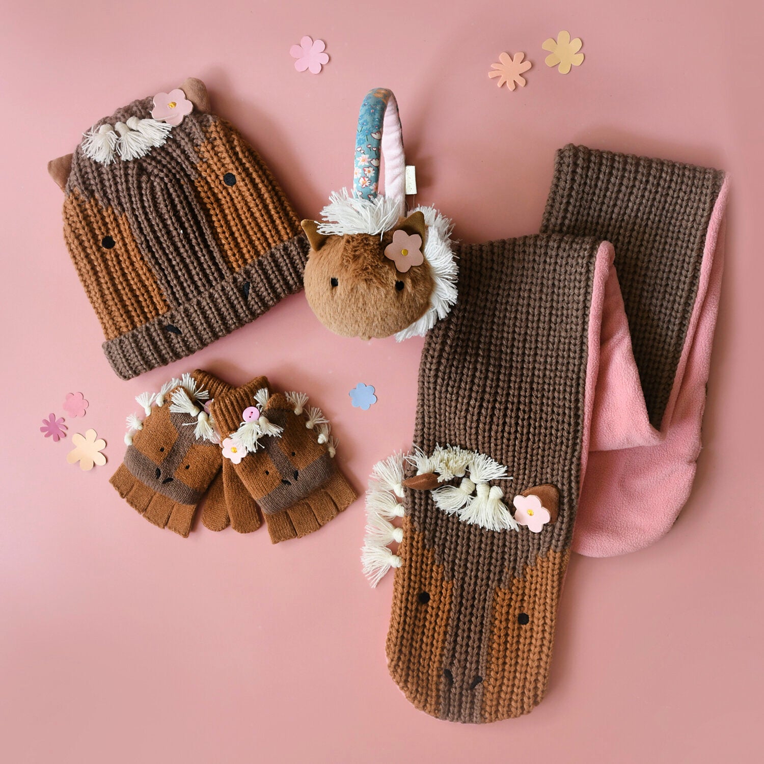 Guanti in maglia, Pony (3-6 anni)
