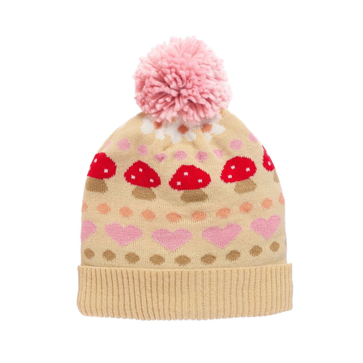 Cappello in maglia, Funghi (3-6 anni)