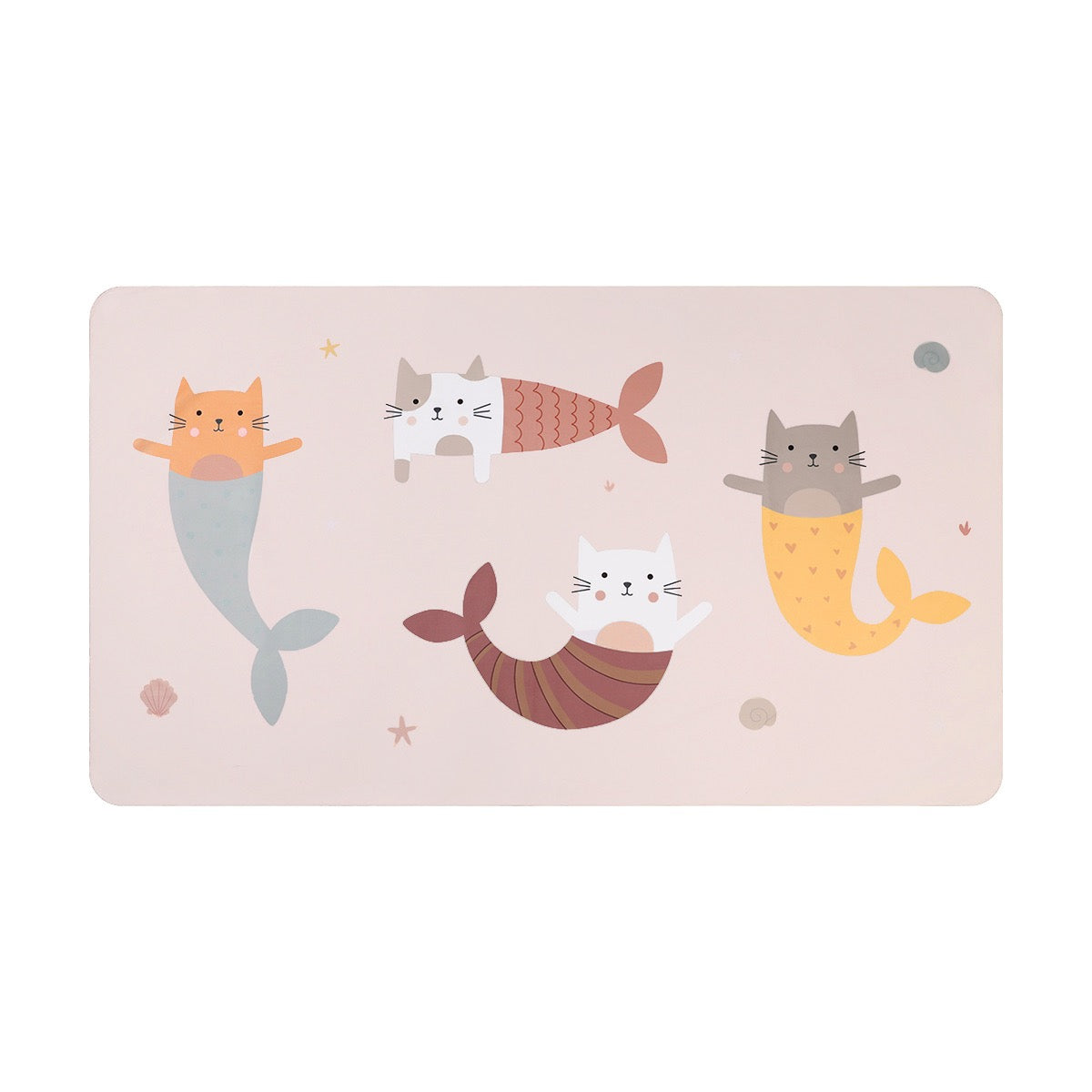 Microfiber Beach Towel, Mermaid Cats