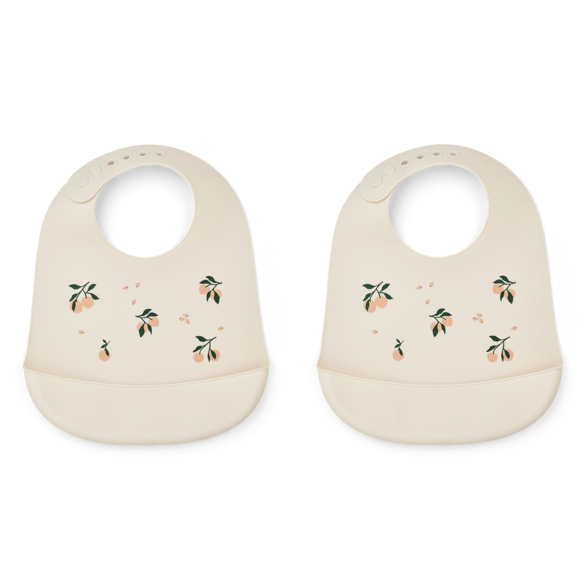 Set da 2 bavaglini in silicone Peach Sandy | Liewood