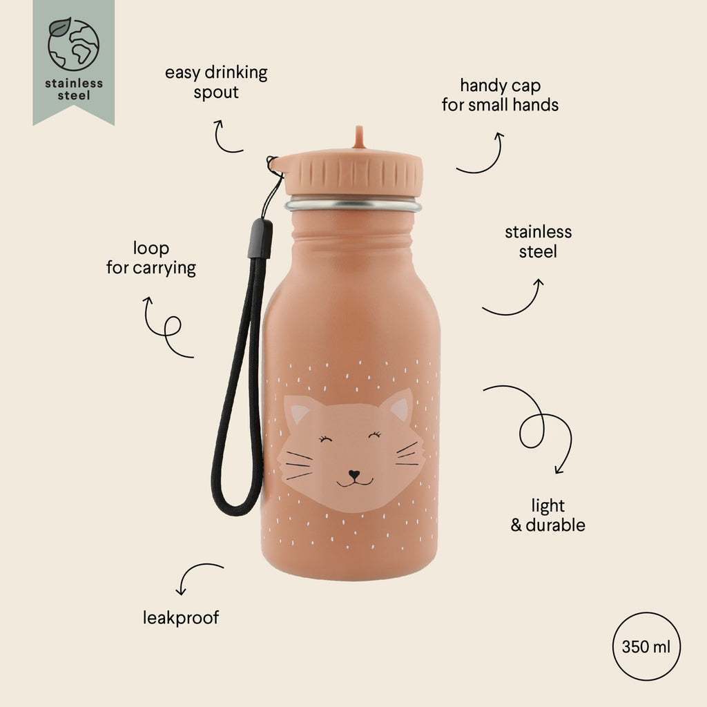 Stainless Steel Water Bottle 350ml, Cat