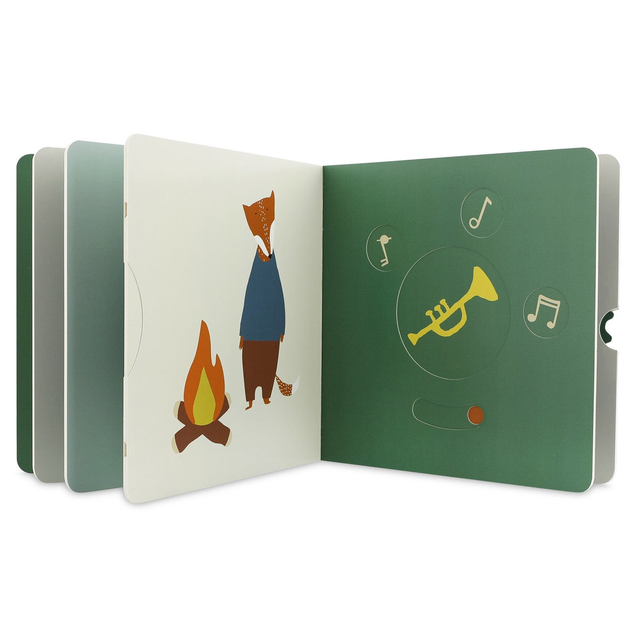 Libro con finestrelle interattive, Campeggio