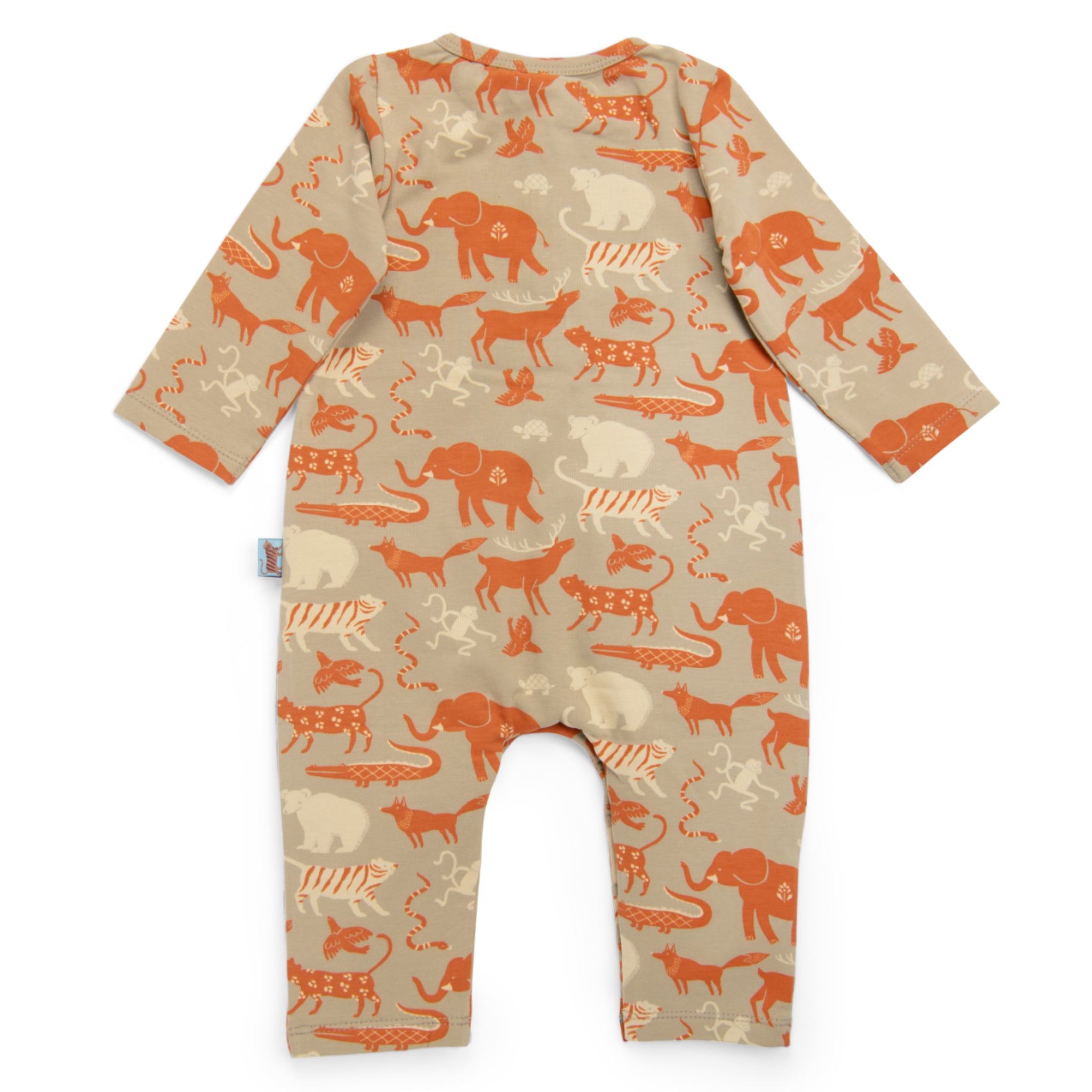 Long jersey jumpsuit with an all-over animal print, Maël