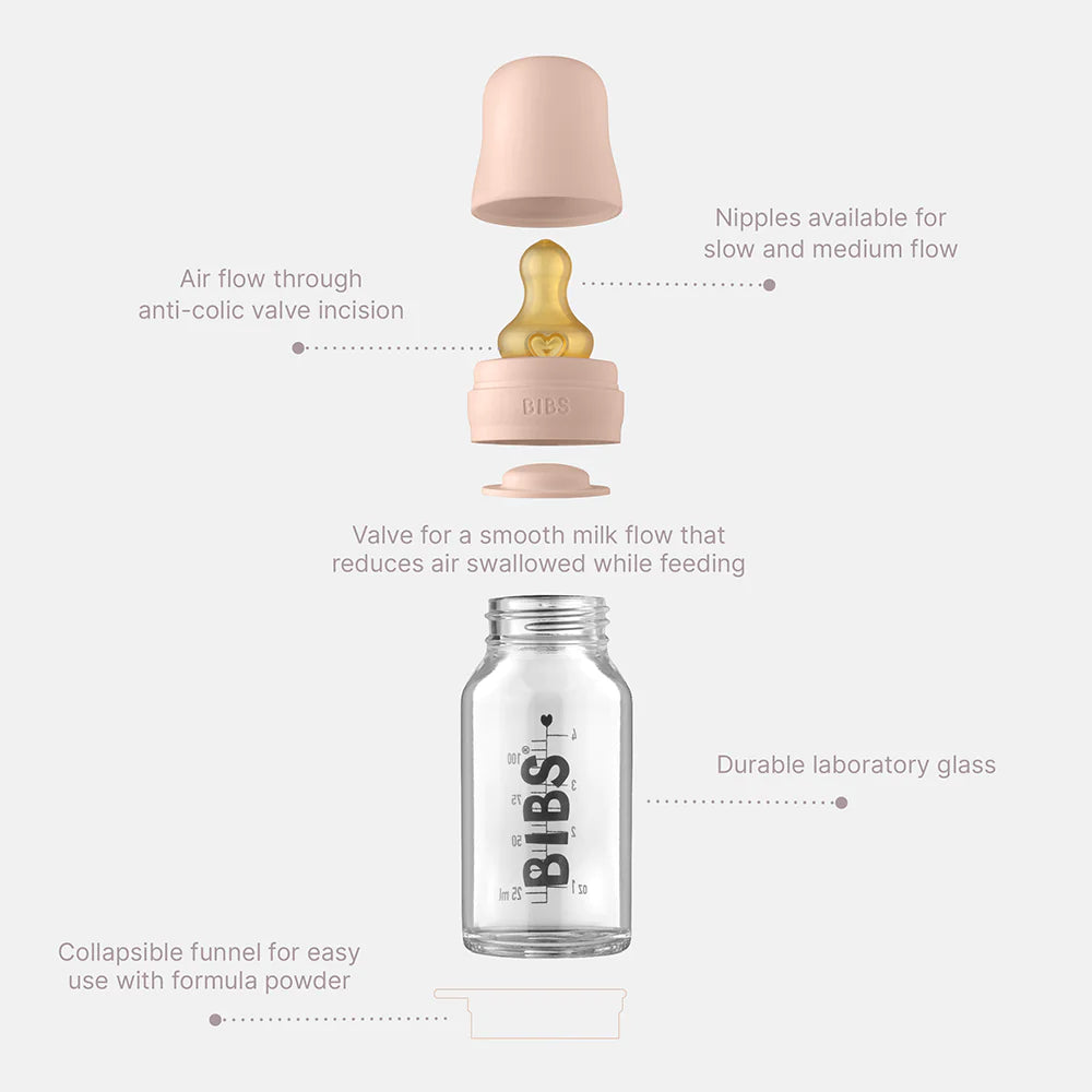 Bibs 225ml glass baby bottle, Sage