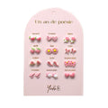 Set of 12 pairs of earrings, A year of poetry - Pink