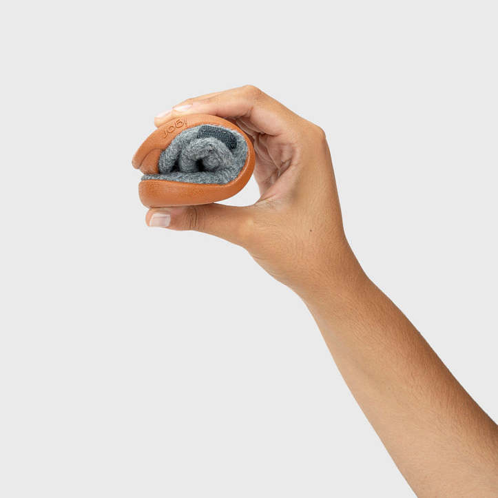 Pantofole concetto barefoot, Grigio caramello