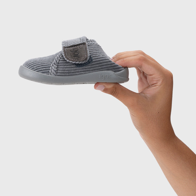 Pantofole bambini, Homie velluto grigio