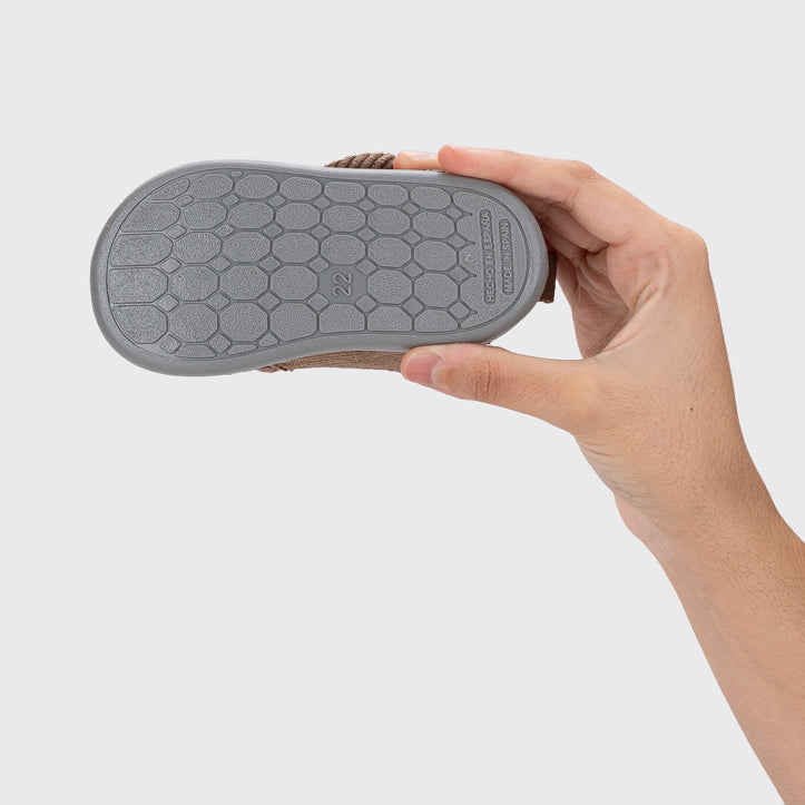 Children's slippers, Homie brown velvet