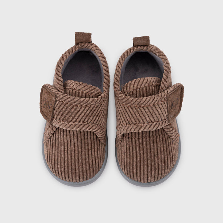 Children's slippers, Homie brown velvet