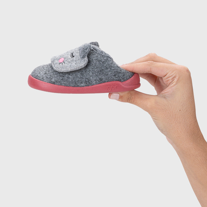 Pantofole bambini, Homie gatto grigio