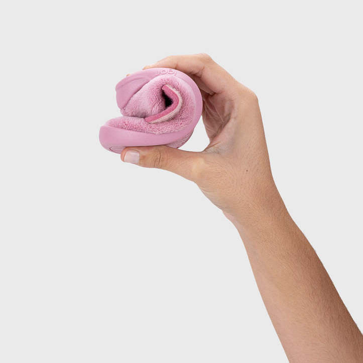 Pantofole concetto barefoot, Unicorno rosa