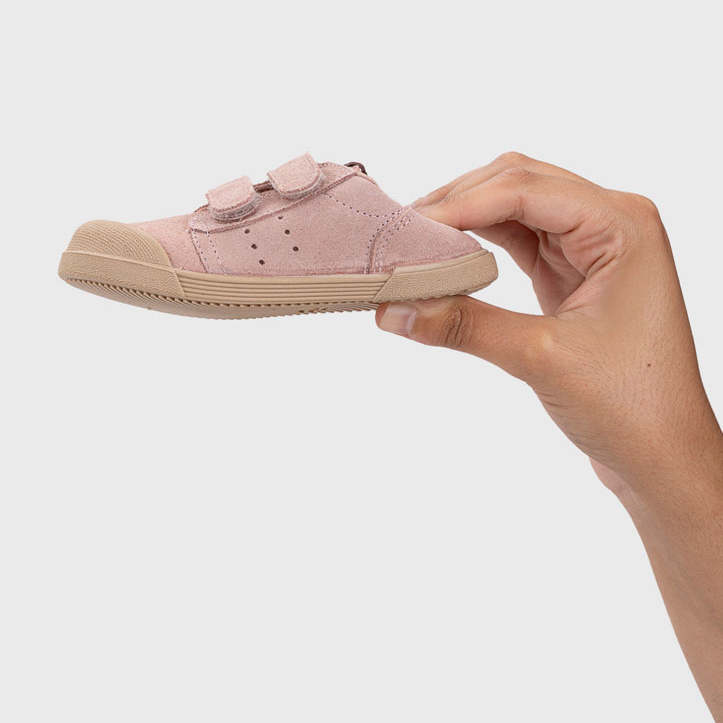 Scarpe in pelle scamosciata, Tennis rosa