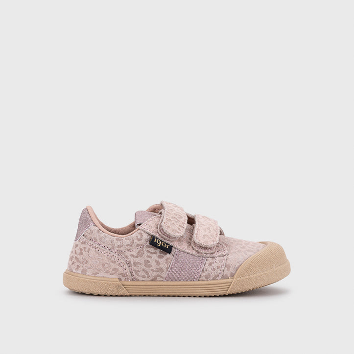 Scarpe in pelle scamosciata, Tennis Leo rosa