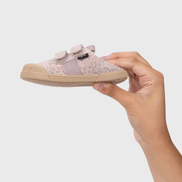 Scarpe in pelle scamosciata, Tennis Leo rosa