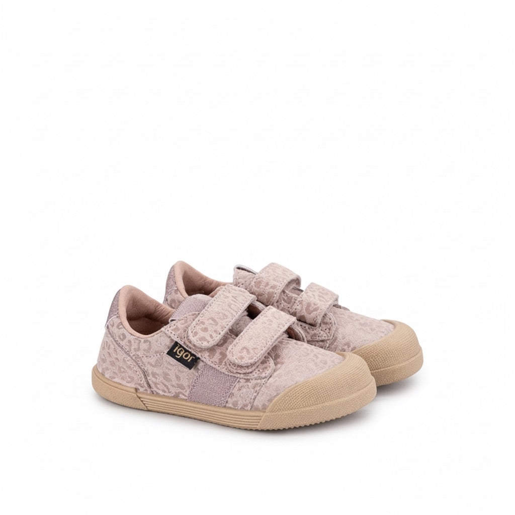 Scarpe in pelle scamosciata, Tennis Leo rosa