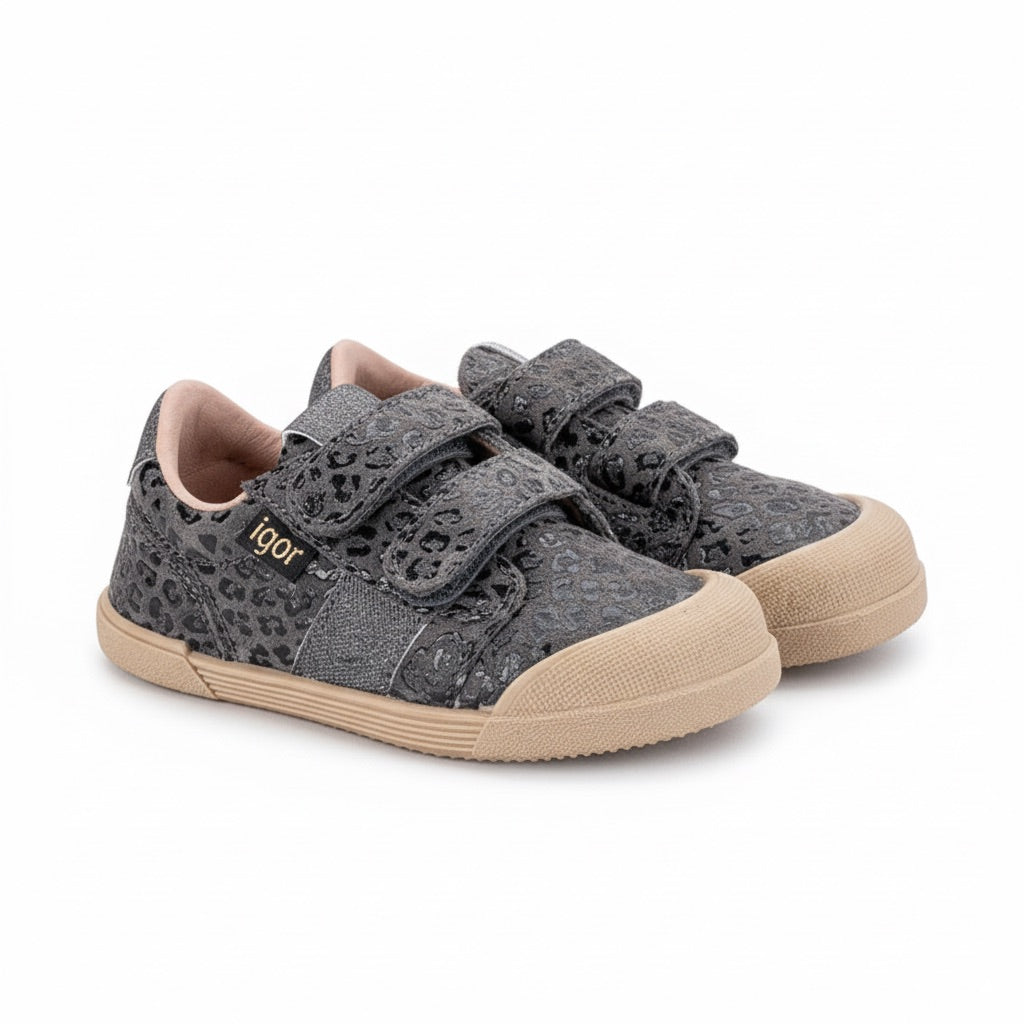 Scarpe in pelle scamosciata, Tennis Leo antracite