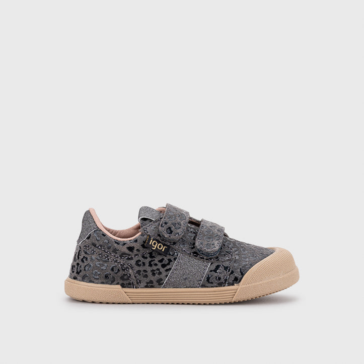Scarpe in pelle scamosciata, Tennis Leo antracite