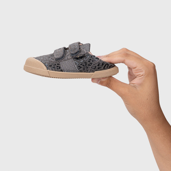 Scarpe in pelle scamosciata, Tennis Leo antracite
