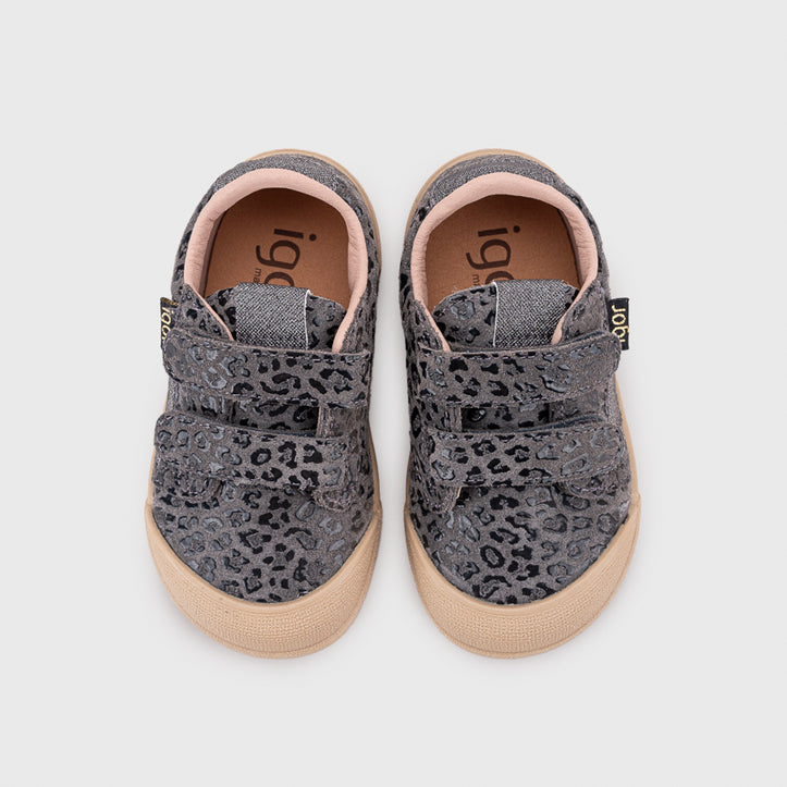 Scarpe in pelle scamosciata, Tennis Leo antracite