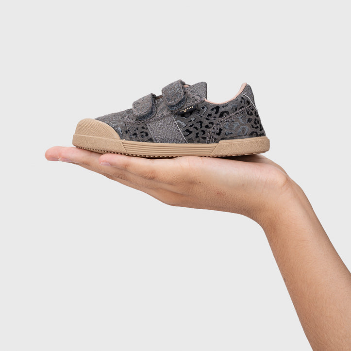 Scarpe in pelle scamosciata, Tennis Leo antracite