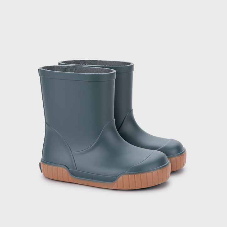 Pau Grey petrol Barefoot Rain Boots