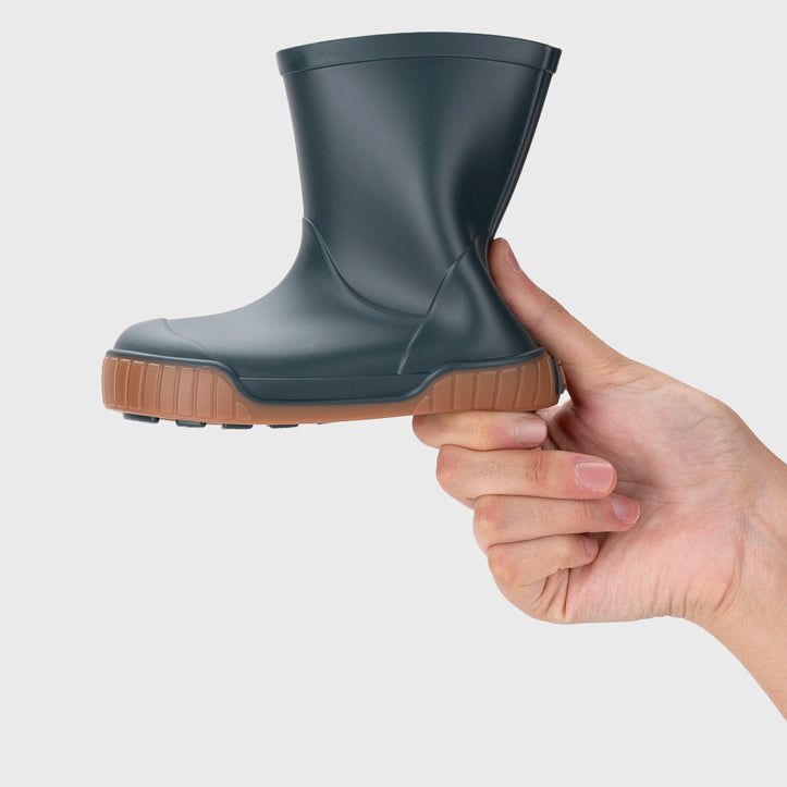 Pau Grey petrol Barefoot Rain Boots
