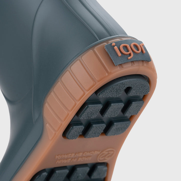 Pau Grey petrol Barefoot Rain Boots