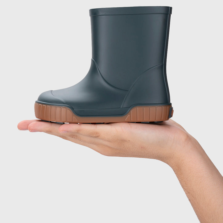 Pau Grey petrol Barefoot Rain Boots