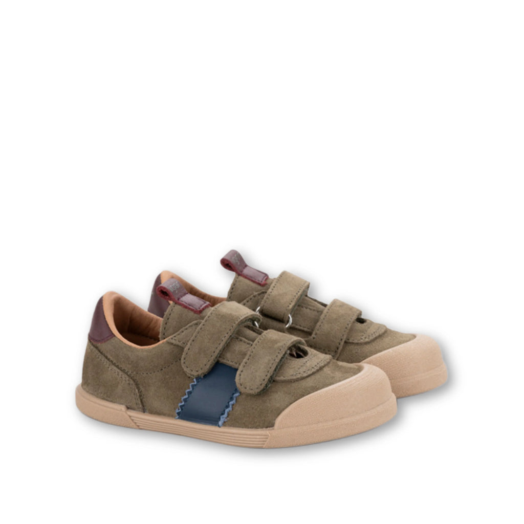 Scarpe in pelle, Tennis bicolor kaki