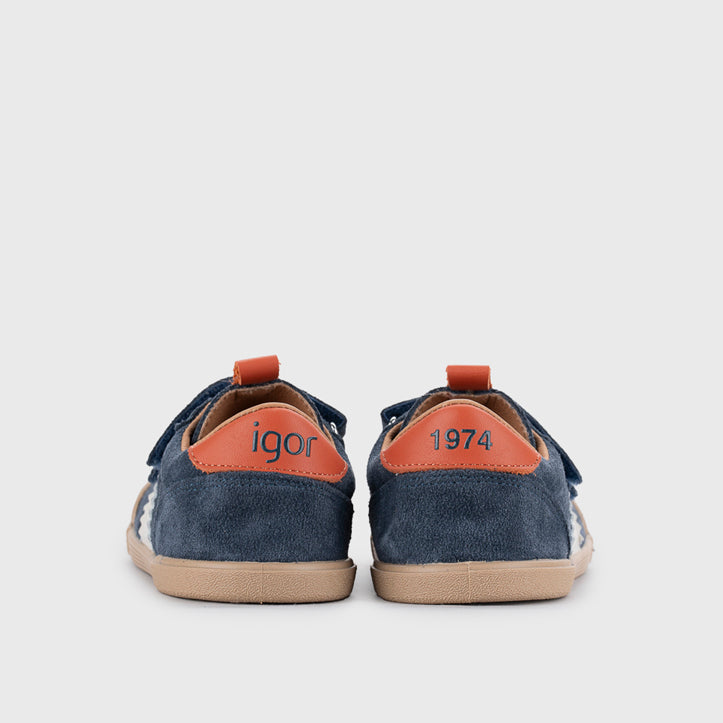 Scarpe in pelle, Tennis bicolor jeans