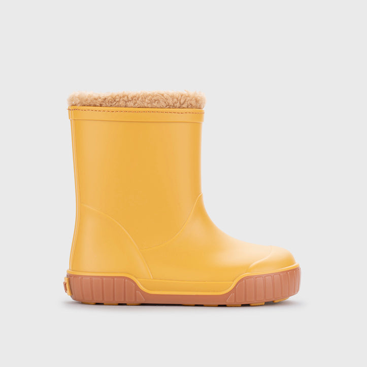 Pau Yellow Lined Barefoot Rain Boots