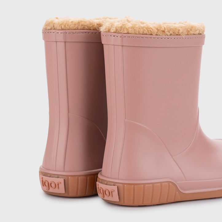 Pau Rose Lined Barefoot Rain Boots