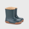 Bottes de pluie barefoot doublées Pau Gris pétrole
